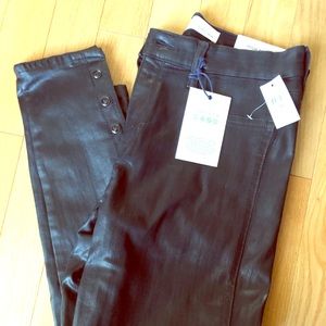 High stretch leather look leggings